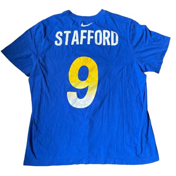 Nike NFL Los Angeles Rams Men's XL QB Mathew Stafford  Jersey Graphic T-Shirt - Picture 1 of 4